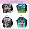 Trendige Roblox Lunchtasche für Schüler und Büroangestellte Oxford-Stoff Umhängetasche