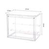 Clear Acrylic Display Case with Foldable Lid 3-Layer Display Rack Showcase Box Collectible Dustproof Protection for Dolls Models