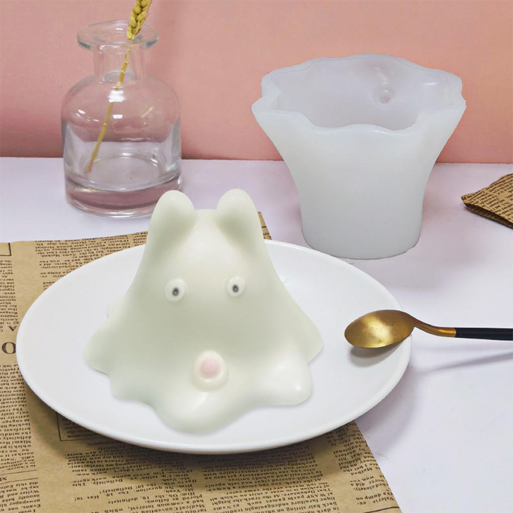 Versatile 3D Pudding Cat Candle Molds Non-Toxic Easy To Clean Durable Eco-Friendly Silica Gel