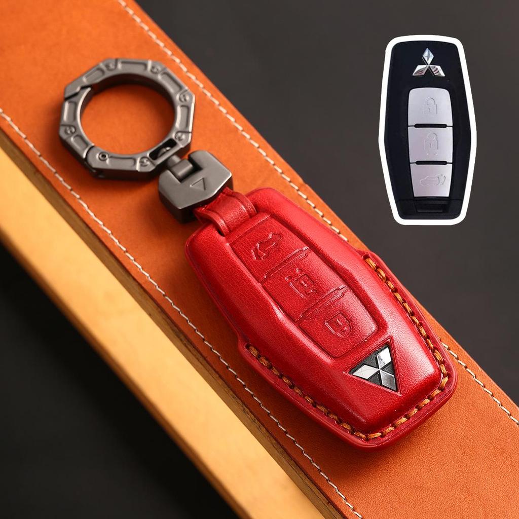 Handcrafted Genuine Cowhide Protective Cover for 2023 Mitsubishi Car Keys