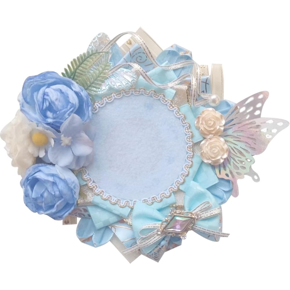 

YUYAKESHI Розетка для банки Ручная работа Лента для Ита Свадьба Ита Сумка Милое украшение стразами Синий 58 мм Значки на булавке, Сумки, Стиль, Украшение, Розетка, синий