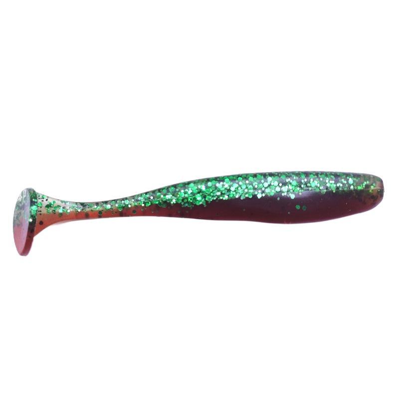 Dwukolorowa przynęta na miękkie robaki w kształcie ogona w kształcie litery T - 5,5 cm, 6,5 cm, 7 cm