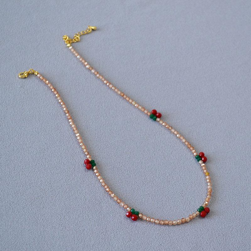 

Элегантное ожерелье из бусин с вишневым цирконом – Эстетичный и милый дизайн для женщин