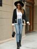 French high-end small fragrant style jacket autumn casual contrasting color V-neck knitted cardigan