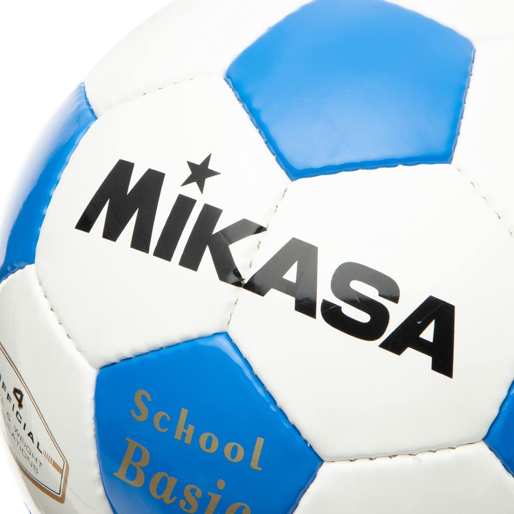 MIKASA Soccer Size Japan Football Association Certified School Recommended Internal Pressure Ball, 4, (Elementary Student), White/Blue, SVC402SBC-WB,