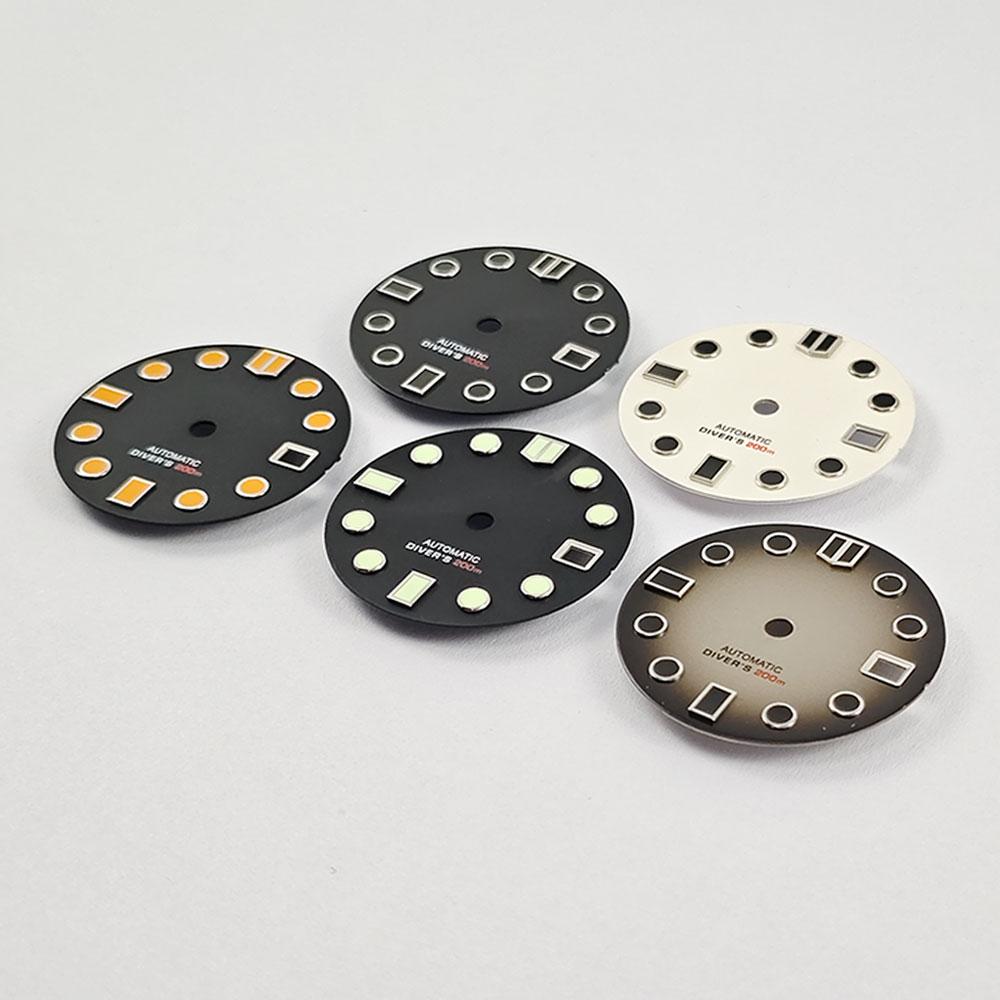 NH35 28.5mm No Logo Sterile Sanding Watch Dial For NH35A NH36 Movement High Quality Silver Nail Date dial Accessories