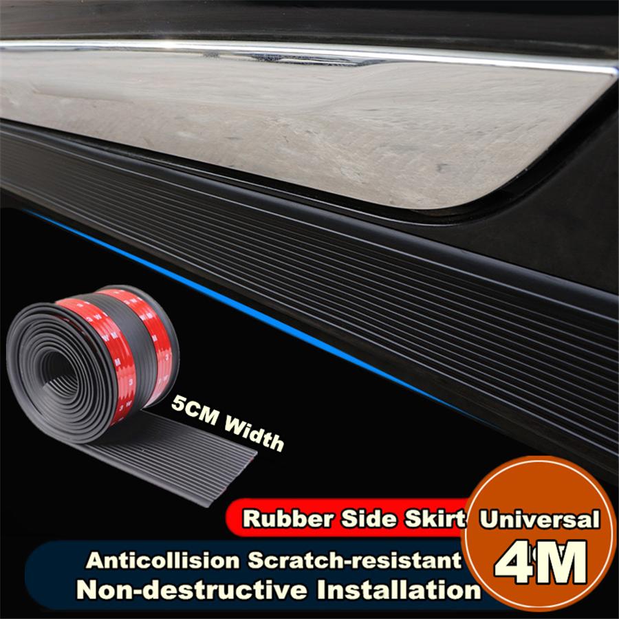 For Side Skirt Anti-Scratch Strip 5Mm Wide-4M Black Audition