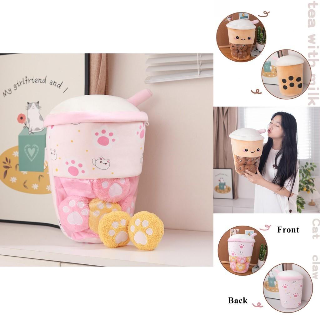 Kids Bubble Tea Boba Cup Squishmallow Plush Pillow Cushion Toy Gift Birthday