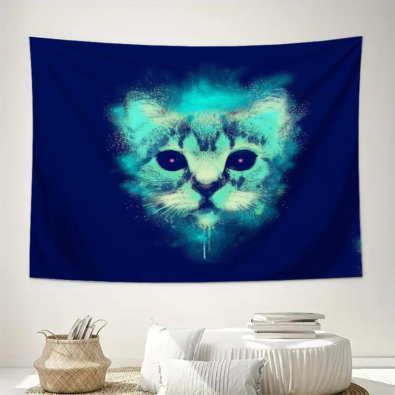 unframed Cat Tapestry Wall Hanging Anime Aesthetic Room Decor Japanese Art Home Decor Galaxy Space Wall Decor Large Tapestry Bed