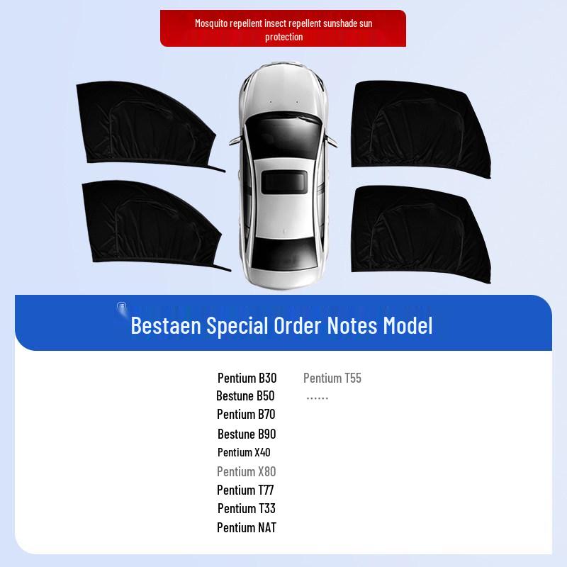 Car Window Sunshade & Anti-Mosquito Mesh Curtain for Privacy and Insect Protection