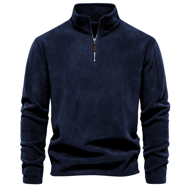 Men’s Stand Collar Half Zip Fleece Pullover