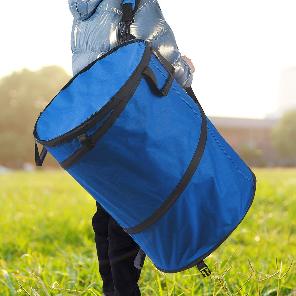 120L Garden Grass Collection Bag for Large Freestanding Grass Collection Harvesting Fallen Leaf Garbage Camping Storage For Outdoor Round Bag,