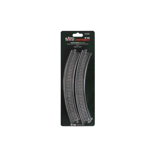 KATO N Gauge Single-Track Elevated Curved Track, R315-45, Set of 2, 20-520, Model Railroad Supplies