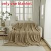 Pure Color Flannel Blanket With Butterfly Pattern For Office Nap And Air Conditioning Comfort