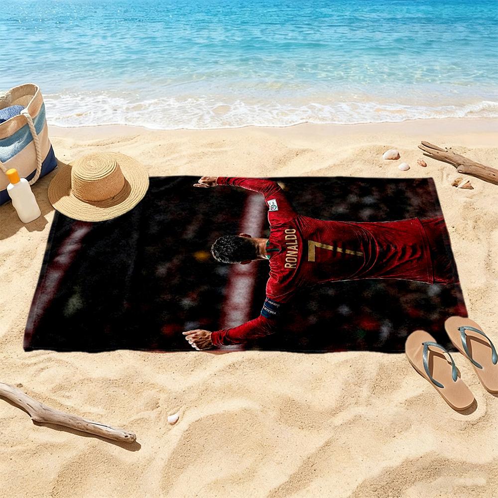 Cristiano Ronaldo Beach Towel Soft Durable Quickdry Comfortable Lightweight Suitable For Sports Travel Swimming Yoga Bathroom Beach And Pool