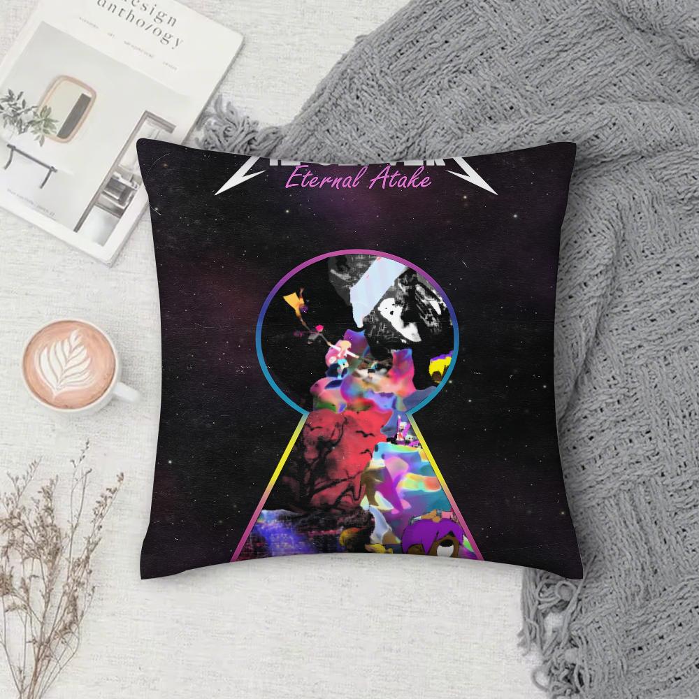 Rapper Lil Uzi Vert Eternal Atake 2 Pillow Case Square Double-Sided Printing Short Plush Sofa Cushion Cover Bedside Pillow