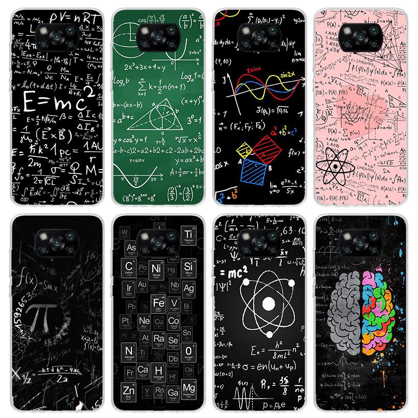 Physics Chemical Mathematics Phone Case For Xiaomi Poco X5 X6 X7 Pro F7 Ultra M7 Redmi 15C 15 13C 13 12C 12 10 10C 10A 9 9C 9T 9