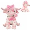 Rosa Kuh Plüschtier Valentinstags-Limited Edition Weiches Rosa Kuh Kuscheltier Kissen Geschenk für Freundin Kinder Mädchen 12 Zoll