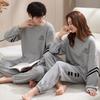 Pigiama per Coppia: Completo da Donna a Maniche Lunghe e Pantaloni per Primavera/Inverno, Abbigliamento Casual da Casa da Uomo
