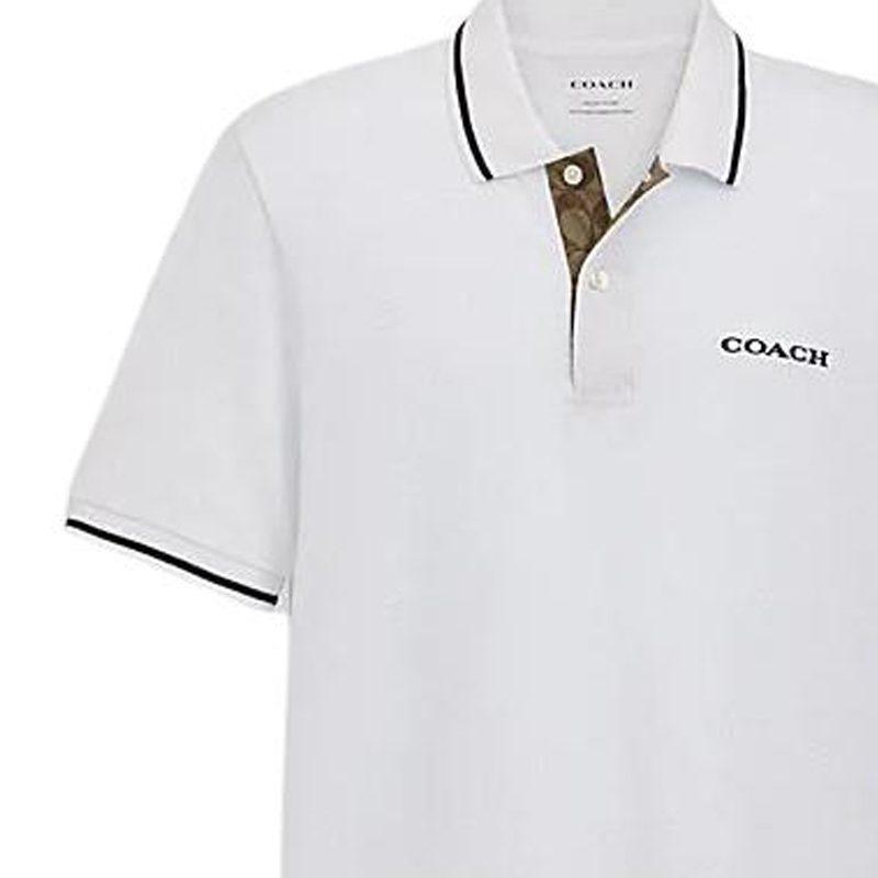 Coach SS24 Polo Shirt Men's White CO817-WHT