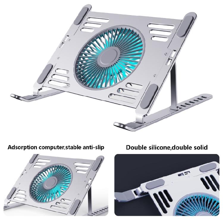 Laptop Cooling Pad Laptop Stand With Foldable Aluminum Stand And Variable Speed Controls Laptop Support Holder