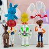 4 Figures Set Woody Buzz Jessie Forky Bunny Ducky Bullseye Collectible Model Toys for Kids Fans Desktop Decorat