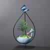 Creative Wrought Iron Hanging Wenzhu Succulent Small Green Plant Flower Pot Cartoon Resin Animal Cradle Flower Pot Desktop Decoration