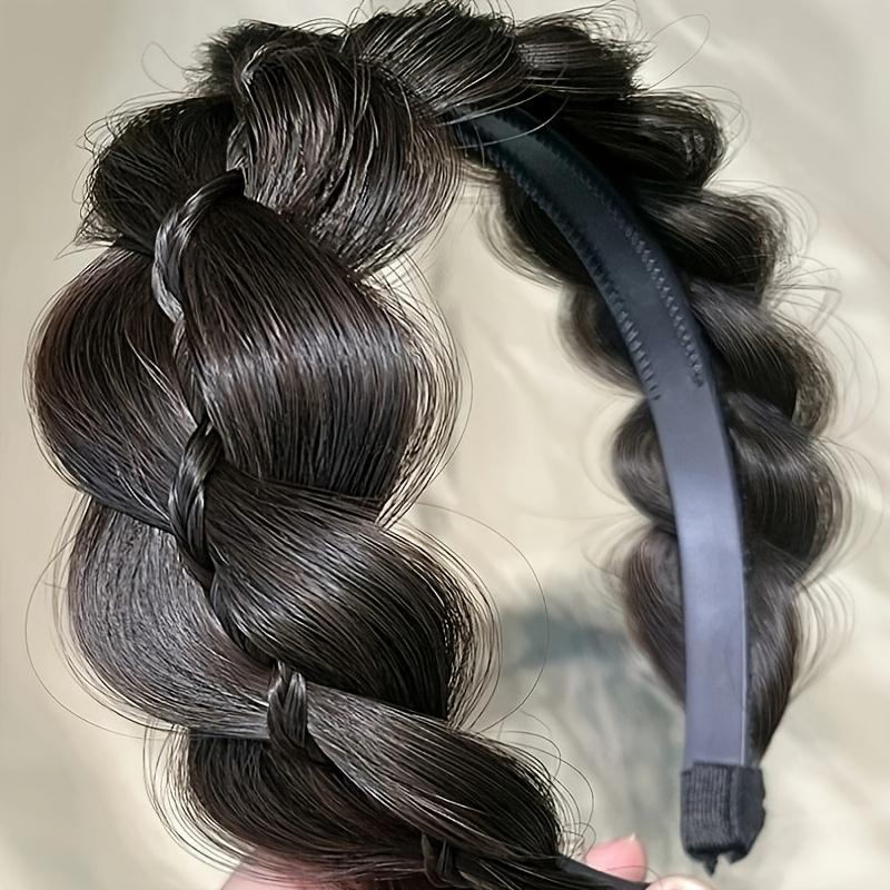 

Искусственные человеческие волосы Коса «рыбий хвост» Ободок | Женский | Искусственные человеческие волосы | Двойное плетение, Заколка на макушке | Повязка для волос, Аксессуар для волос