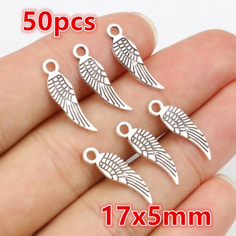 3-50pcs Alloy Metal Feather Charms Pendant for Necklace Keychain Earrings DIY Jewelry Making Accessories Findings
