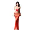 Island Resort Orange Split Bikini Niche Premium Sexy Skinny Beautiful Beach Dress Swimsuit Tube Top