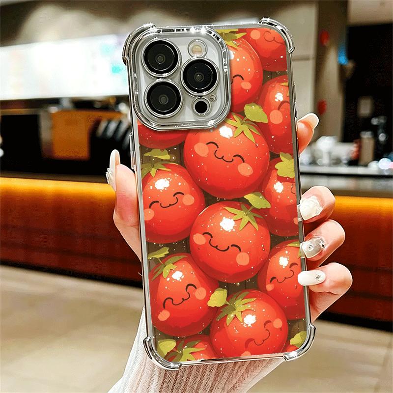 

Lamb Heinz Tomato Ketchup Soft Phone Case For iPhone 15 16 17 Air 14 Pro Max 16E Plus 13 12 Mini Plating Anti-Fall Fundas iPhone 15