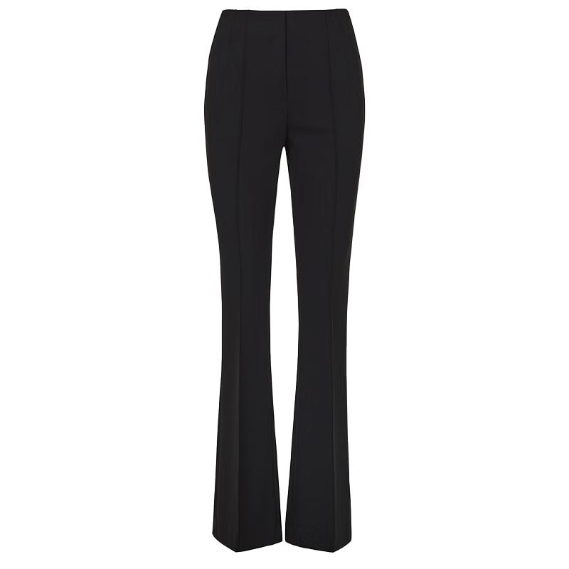 Langzi Retro High-Waist Wide-Leg Flared Suit Pants