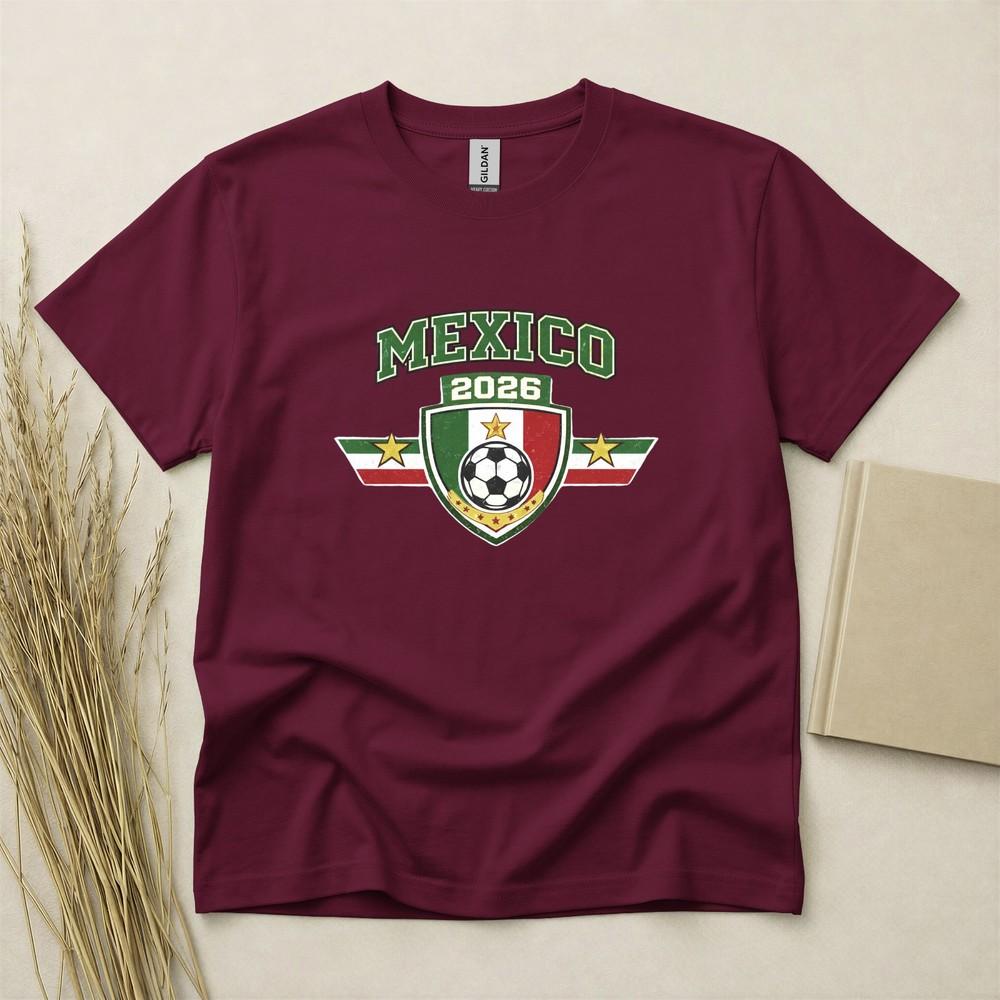 Mexico 2026 Football Fan T Shirt Soccer Supporters Gildan Cotton Family Top
