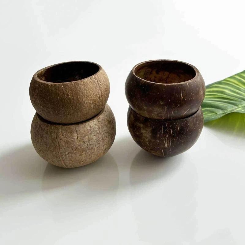 1 Pcs Home Crafts Making Natural Coconut Shell Bowls Wood Creative Decorative Bowls Candle Bowls