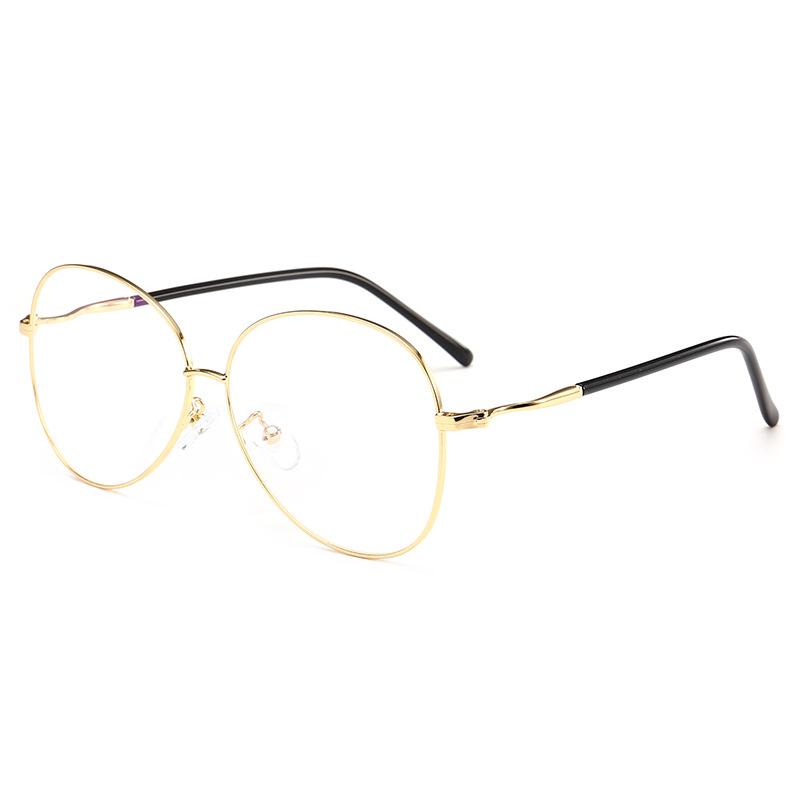 

JYL TS Flat Glasses 1945 Curved Ellipse Metal Korea/1945 B-6558 пастельні червоний колір