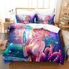New Personelity Kawaii Game Yoimiya Anime Three Piece Bedding Set - Luxury Comforter Set with Queen King Size Including Anime
