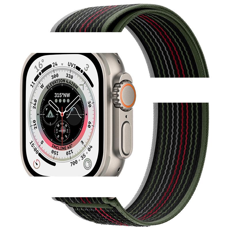 Apple Watch Ultra 10/9 Nylon Woven Velcro Trail Loop Strap
