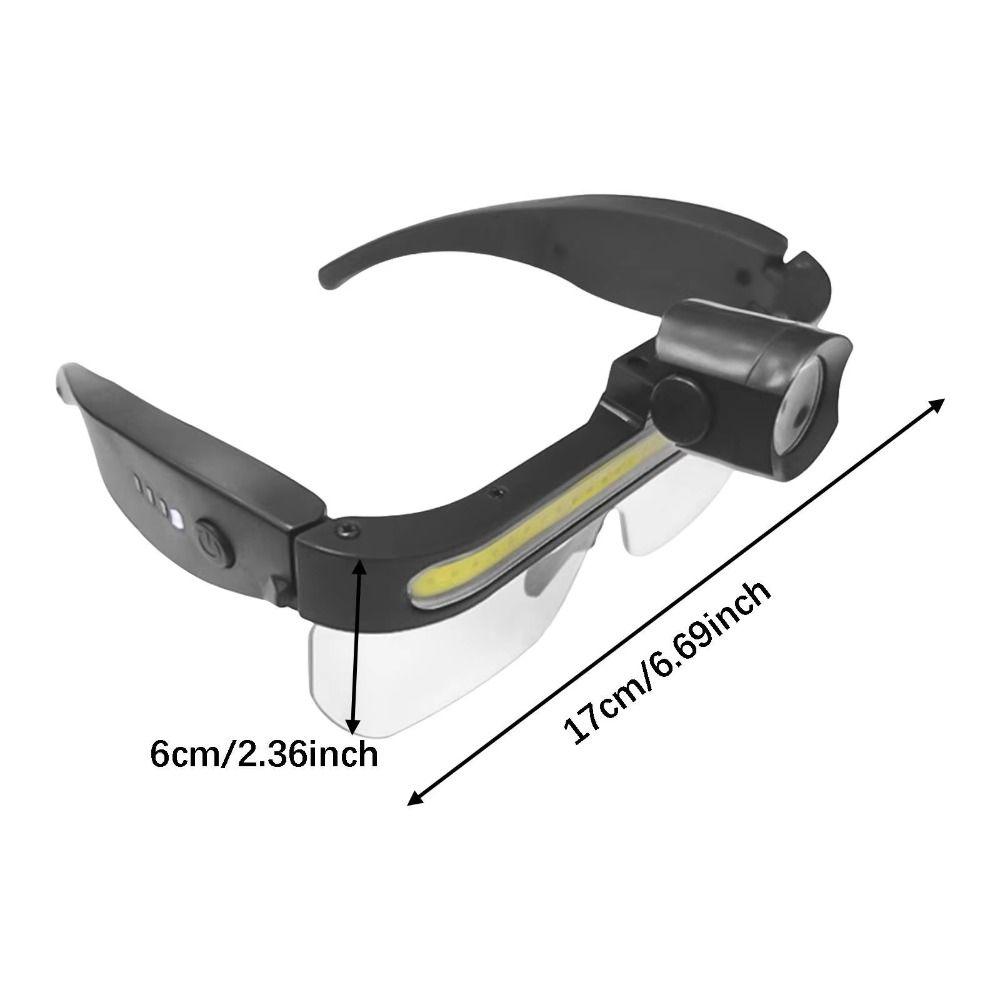 Lightweight Intelligent Sensing Headlight Comfortable Waterproof LED Headlight Glasses Hands-Free Adjustable