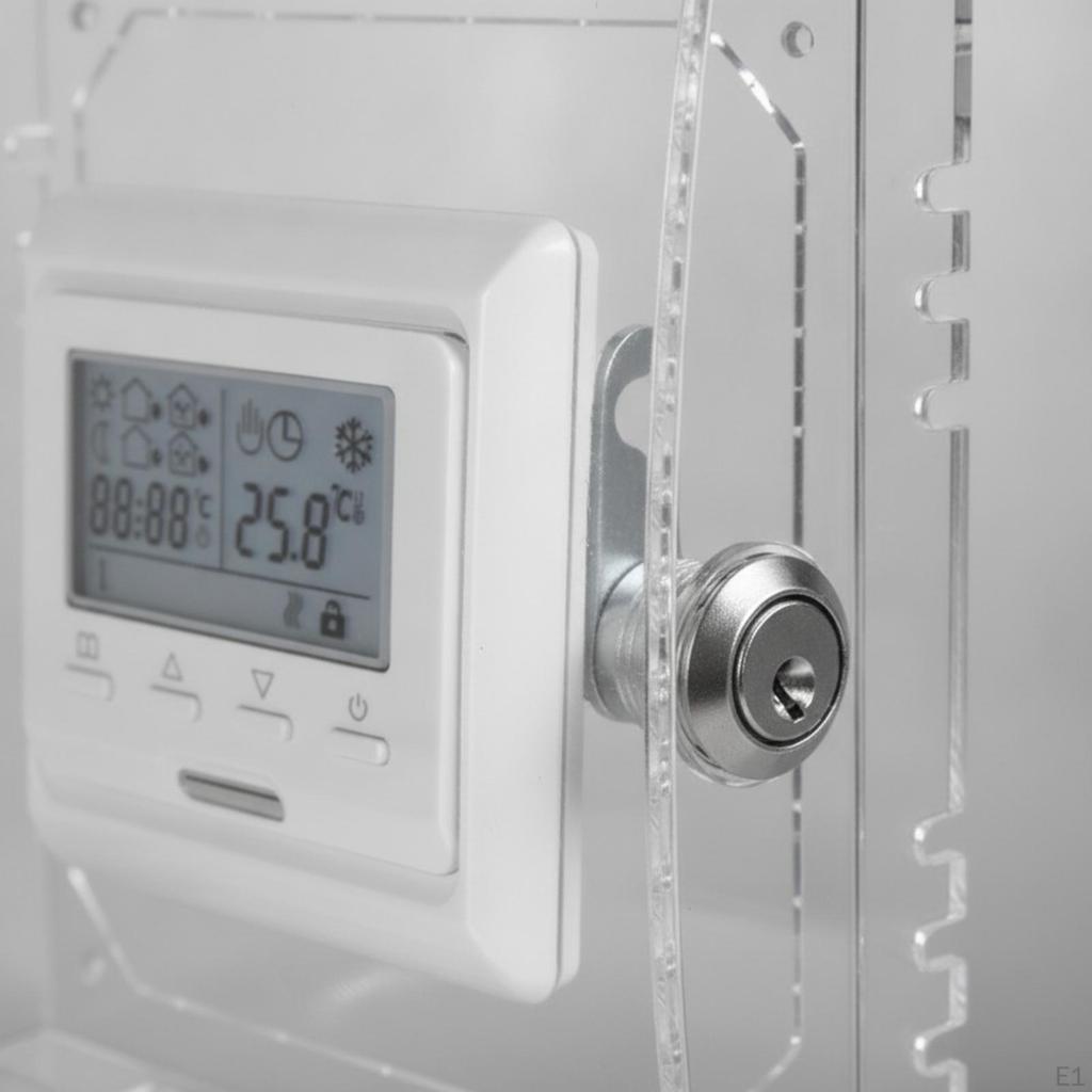 Clear Thermostat Cover with Lock | Side Ventilation Cutouts, Box Keys, for