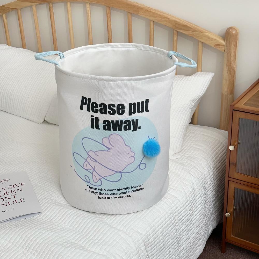 

Cartoon Laundry Basket Foldable Dirty Clothes Basket New Toys Storage Basket Household синій