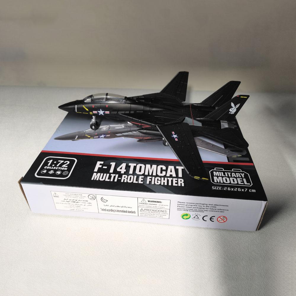 NEW F-14 Fighter 1/72 Scale 3D DIY Military Aircraft Model Black ABS Plastic Plane Collection Airplane Model Aviation Gift