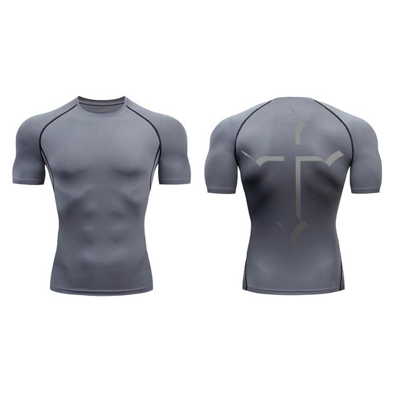 Cross Print Compression Shirt for Men Christian Sporty Quick Dry Tshirt Tees Tops Gym Workout Fitness Undershirts Baselayers