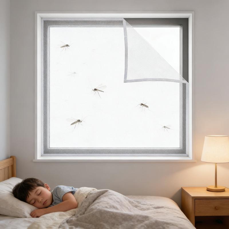 Self-Adhesive Mosquito Net Window Screen Anti-Insect Mesh Curtain For Bedroom Home Garden Reusable Bug Screen For Indoor Patio