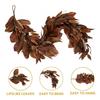 Yousheng Artificial Brown Magnolia Leaf Garland Realistic Texture UV Resistant All-Weather Artificial Garland Autumn Decor