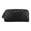 Louis Vuitton Dopp Kit Monogram Coated Canvas And Washable Fabric Toiletry Bag Men Toiletry Bag Black M46354
