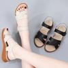 Women Summer Flats Sandals Outdoor Dressy Open Toe Casual Girls Big Size Black Sandals