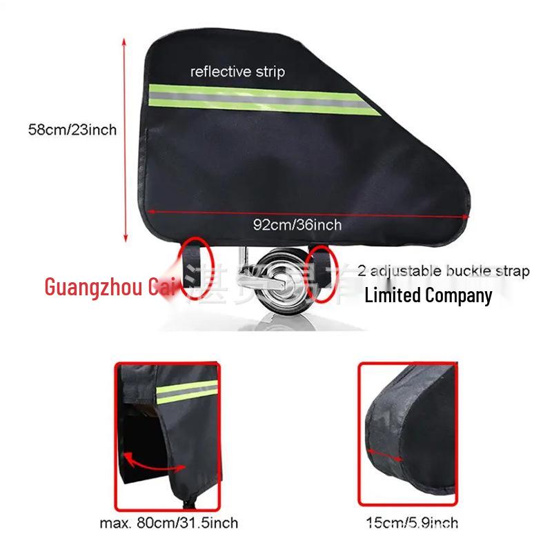

RV Towing Trailer Hitch Cover with Reflective Strips - Durable Oxford Cloth for Camping and Travel Black 210D Orange Reflective Strip