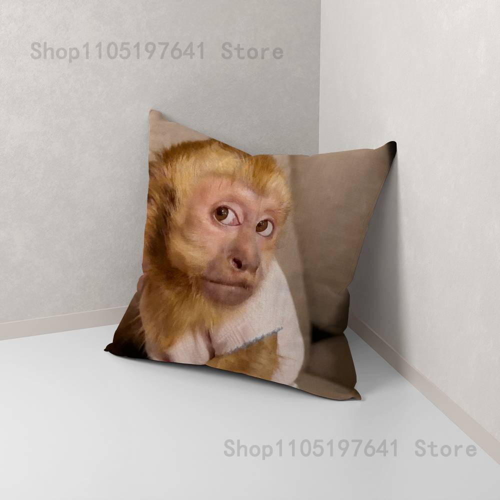 Funny Cute Monkey Emoji Pillow Case For Sofa Decor Car Office Room Printing Cushion Cover Decorations and Protector
