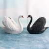 Wildlife Simulation Animal Swan Model Ornament Children'S Educational Farm Poultry White Swan And Black Swan Desktop Decorations