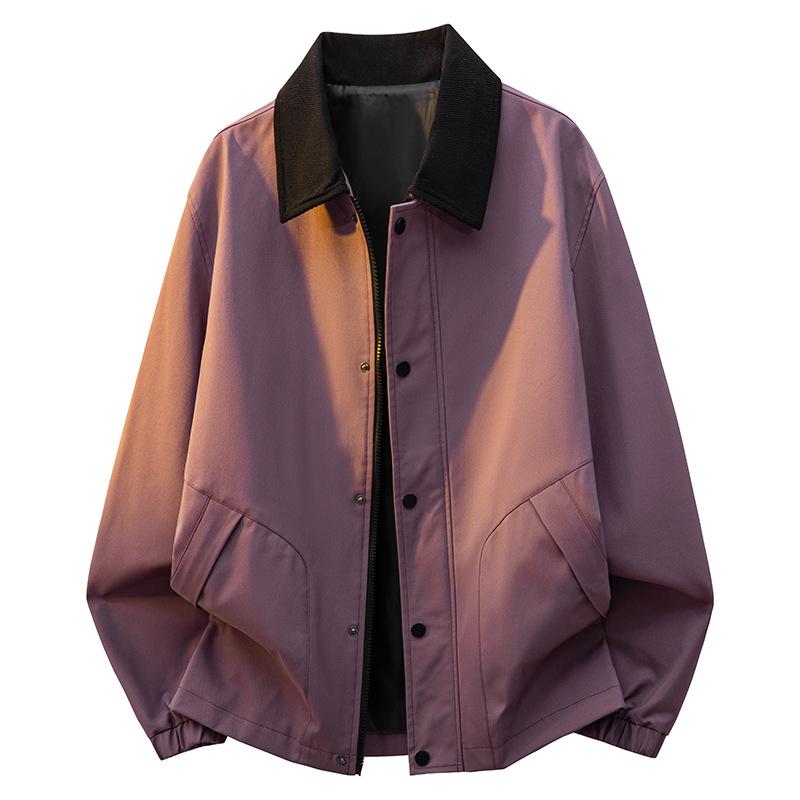 Herren Plus Size Color Block Lässige Reversjacke für Frühling und Herbst